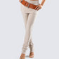 Myka Beige Rib Foldover Legging