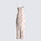 Maelle Ivory Flower Print Dress
