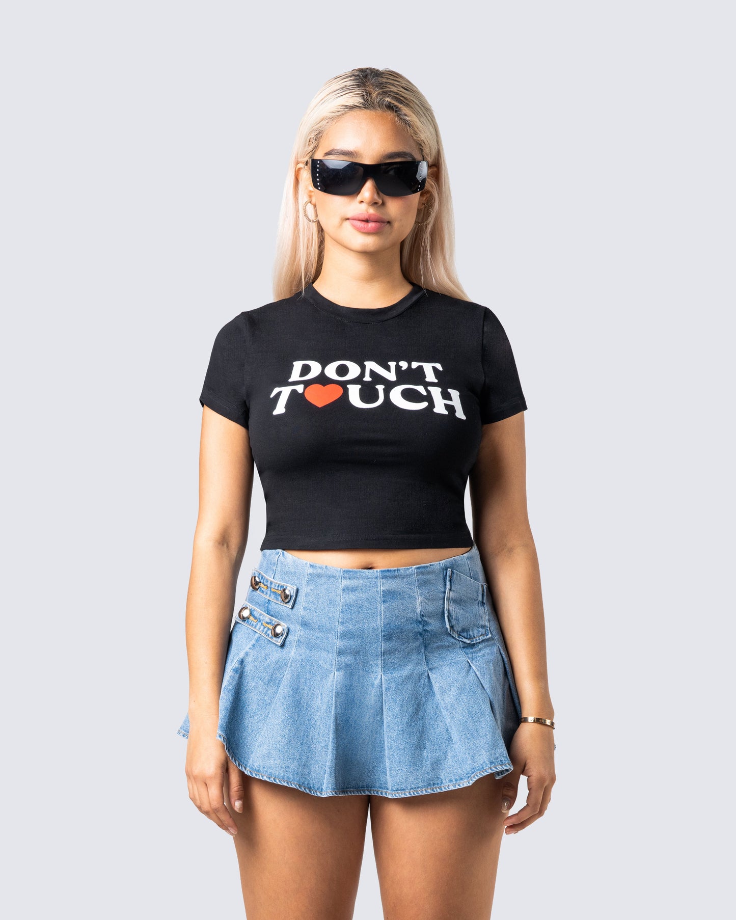 Malu Black Jersey Graphic Top