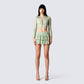 Mia Sage Stretch Lace Skirt