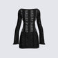 Mindy Black Mini Dress