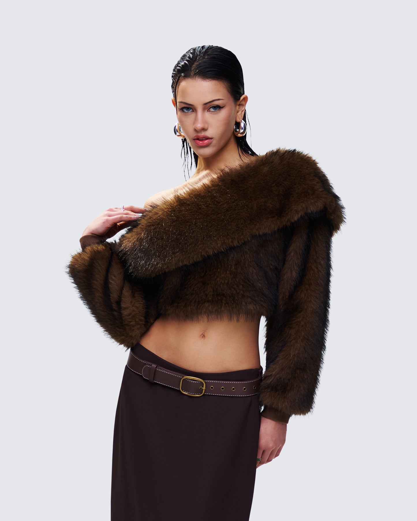 Nadi Brown Vegan Leather Belt