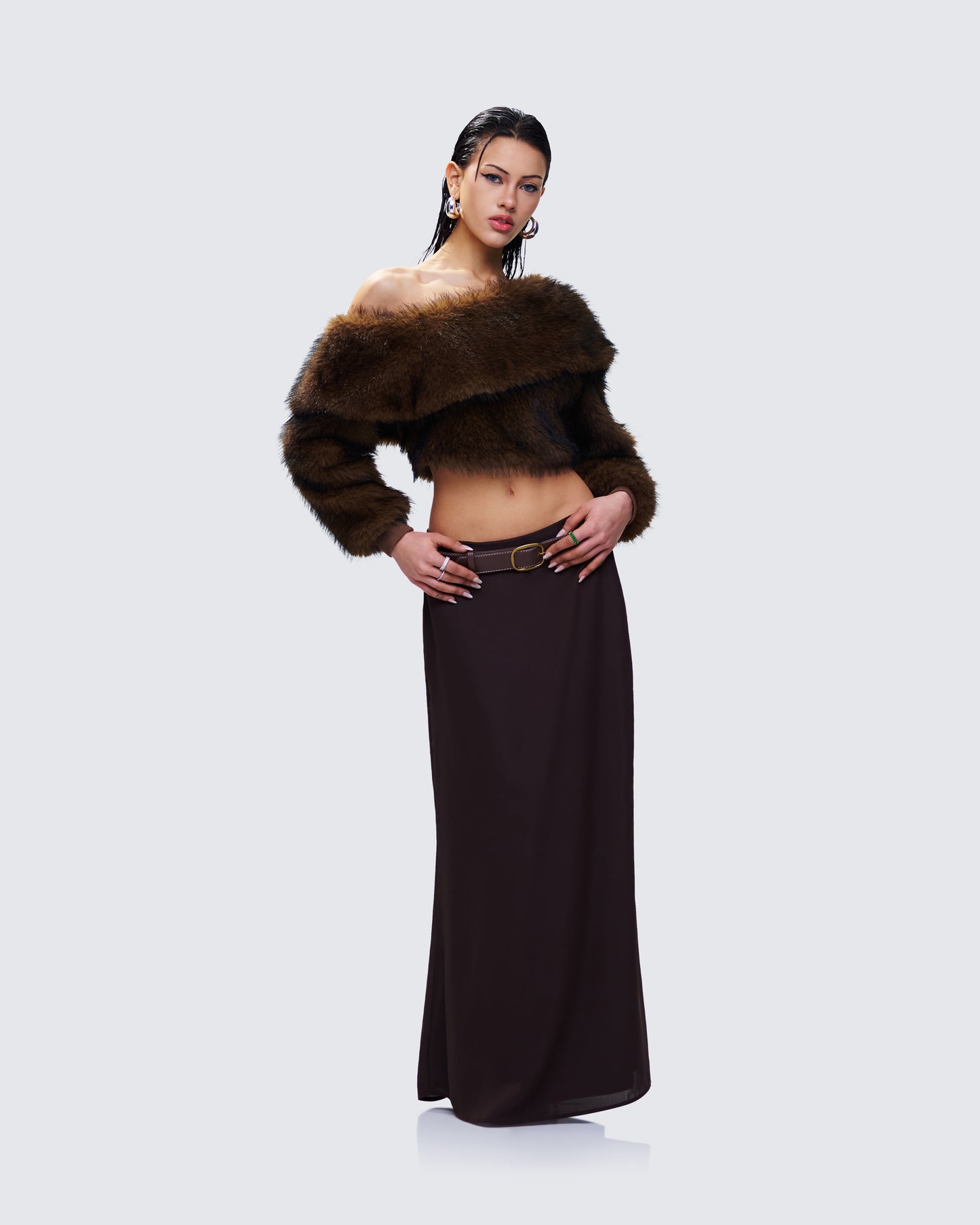 Nadi Brown Vegan Leather Belt