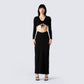 Nadia Black Top & Skirt Set
