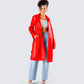 Nadja Red Vegan Leather Coat