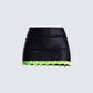 Nadya Black Satin Mini Skirt 3d product front
