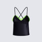 Nadya Black Satin Cami Top