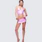 Naijah Pink Metallic Tankini Set