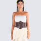 Naina Brown Corset Belt model front