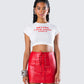 Nat White Jersey Graphic Top model front