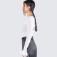 Natasha White Fur Trim Top