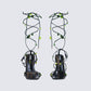 Naya Black Sequin Lace Up Heels 3d product front