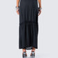 Neve Black Georgette Tiered Skirt