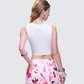 Nicolette White Rib Graphic Top