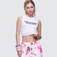 Nicolette White Rib Graphic Top