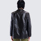 Nika Black Vegan Leather Blazer