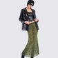 Nika Black Vegan Leather Blazer