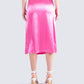 Nikita Pink Satin Midi Skirt