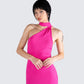 Toni Hot Pink One Shoulder Dress