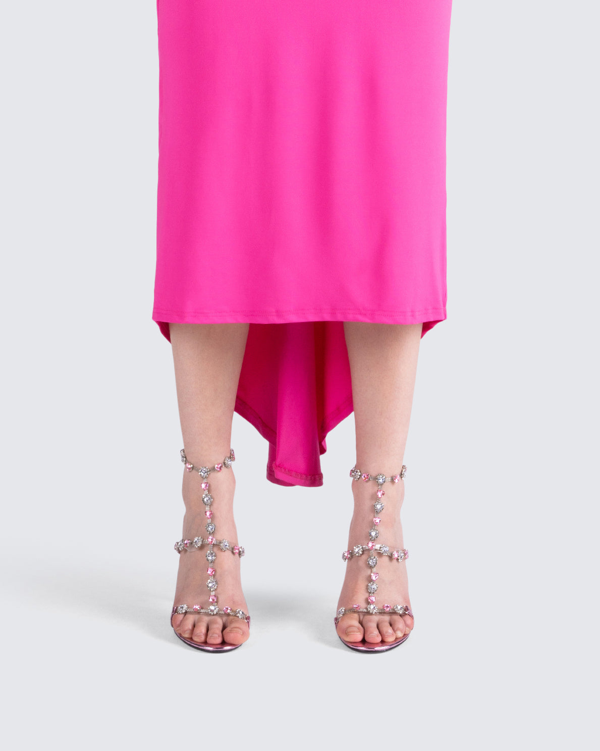 Nikki Pink Jewel Stiletto Heel model front