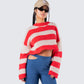 Nikko Stripe Sweater Knit Top