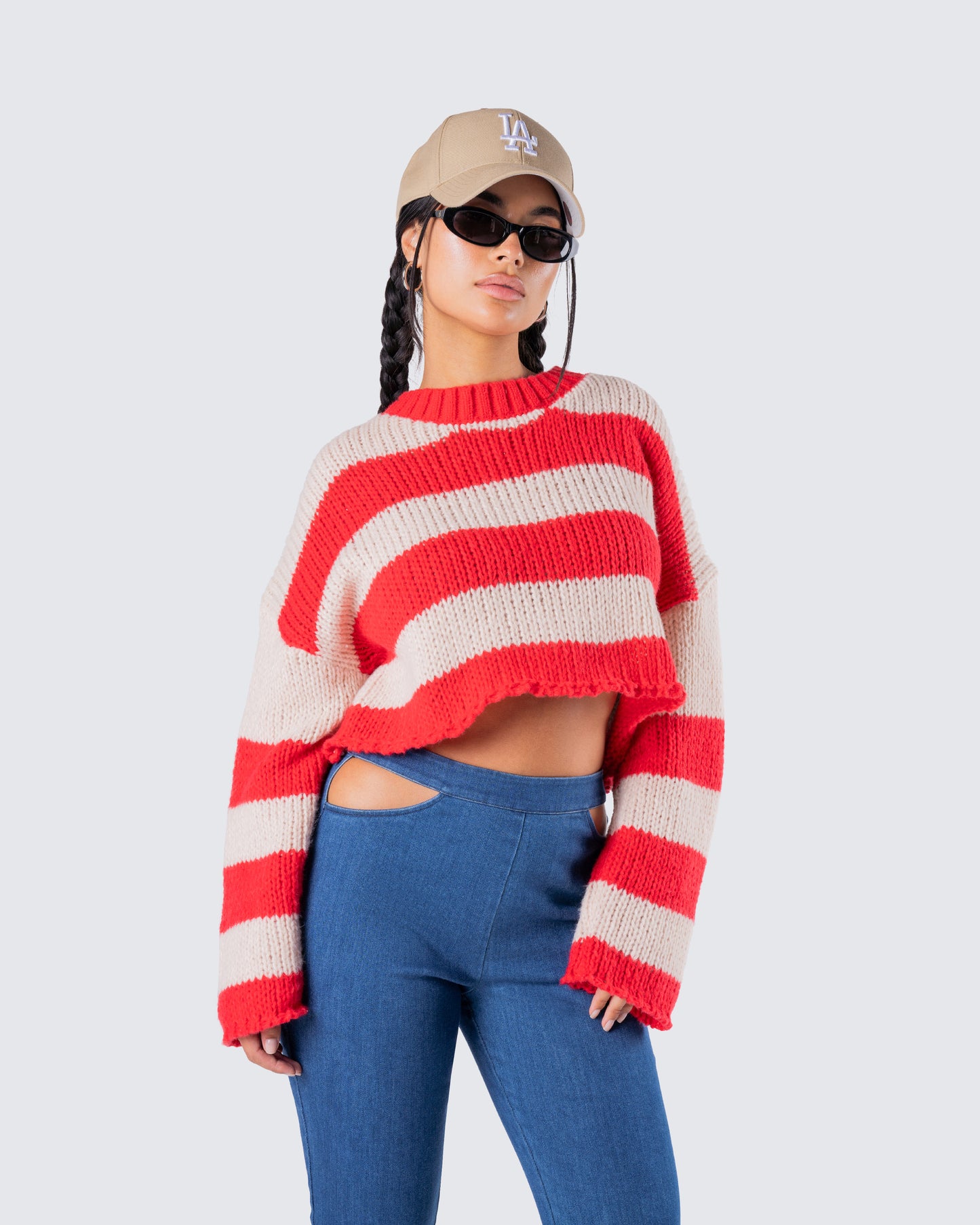 Nikko Stripe Sweater Knit Top