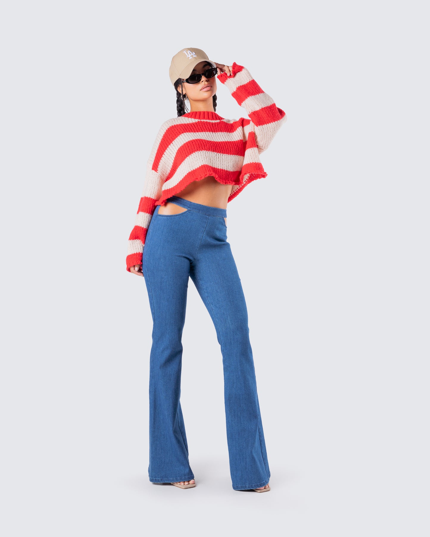 Nikko Stripe Sweater Knit Top