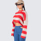 Nikko Stripe Sweater Knit Top