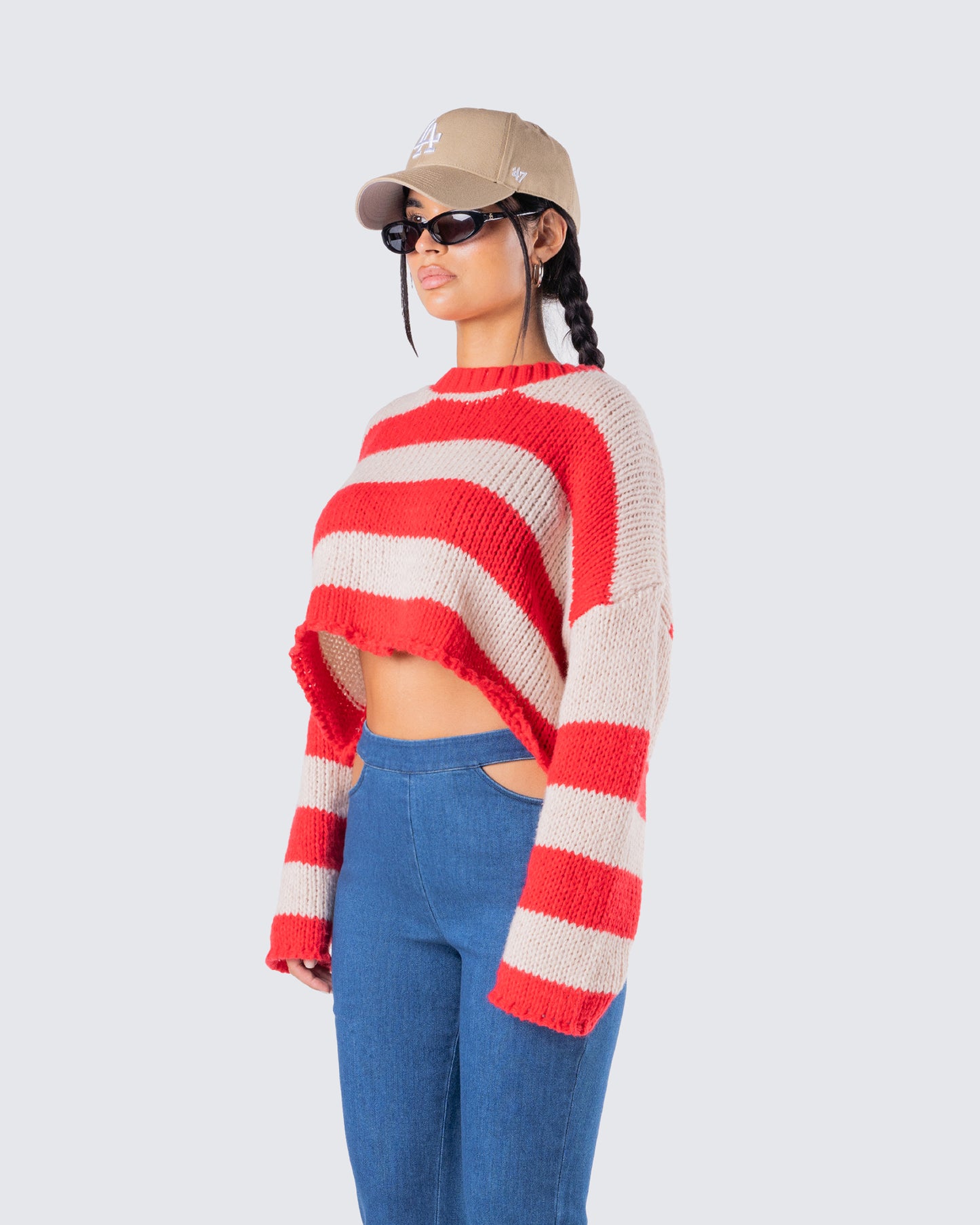 Nikko Stripe Sweater Knit Top