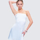 Nivi Blue Banded Satin Mini Dress