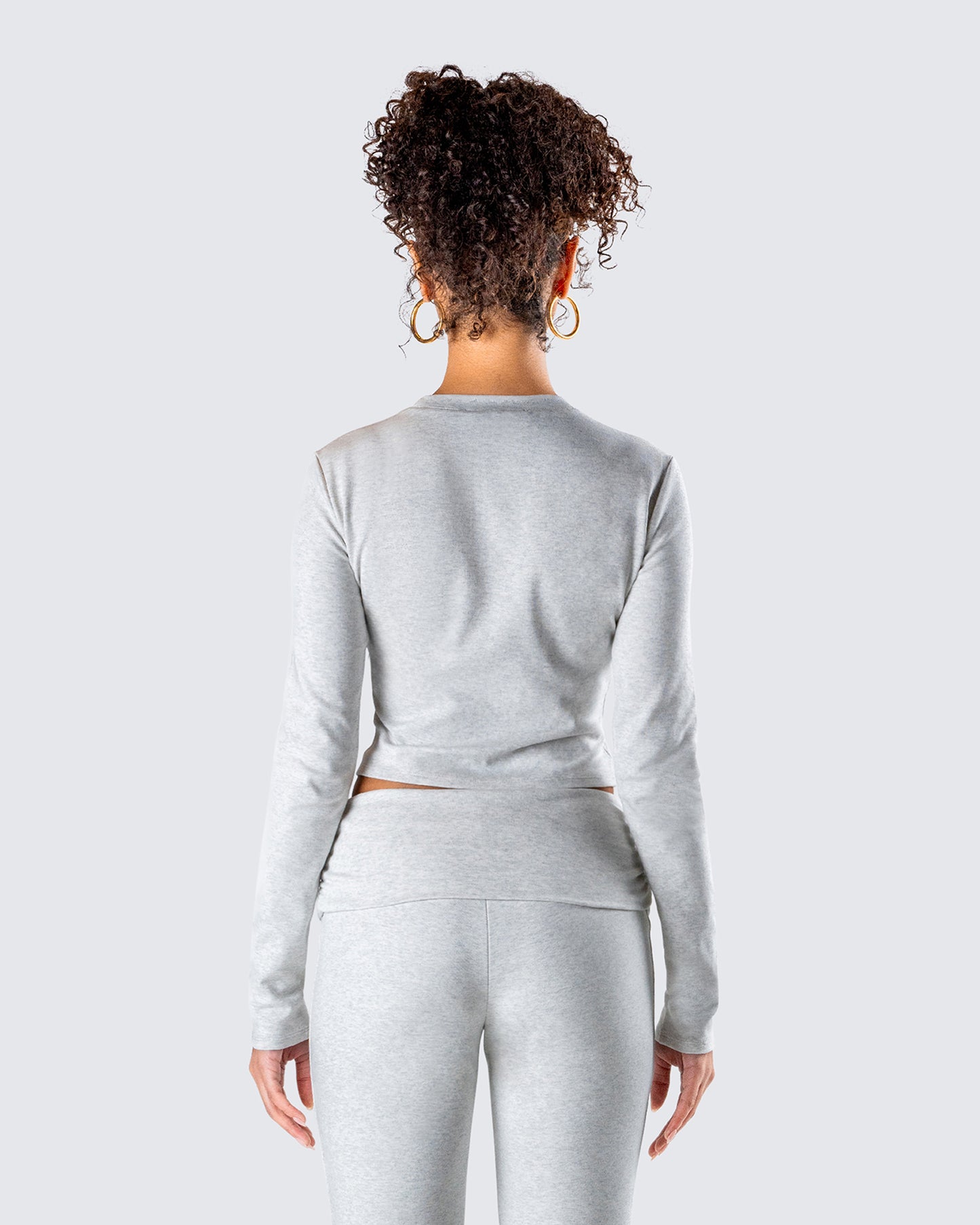 Noam Heather Grey Long Sleeve Top