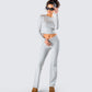 Noam Heather Grey Long Sleeve Top