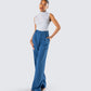 Norah Light Grey Pleated Top