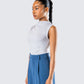 Norah Light Grey Pleated Top