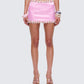 Nori Pink Floral Micro Mini Skirt model front
