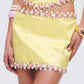 Nori Yellow Floral Micro Mini Skirt