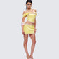 Nori Yellow Floral Off Shoulder Top