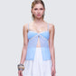 Norma Baby Blue Chiffon Cami Top model front