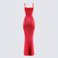 Numa Red Rhinestone Gown