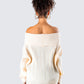Nyx Ivory Off Shoulder Sweater Top