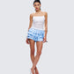 Oceana Blue Satin Ruffle Bloomer