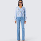Olea Denim Set model front