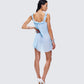 Olwen Baby Blue Plisse Mini Dress
