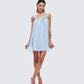 Olwen Baby Blue Plisse Mini Dress