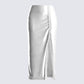 Orana White Satin Lace Skirt 3d product front