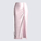 Orana Pink Satin Lace Skirt 3d product front