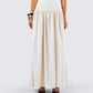 Orla Cream Ruched Maxi Skirt model front