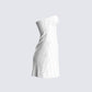 Paloma White Pointelle Mini Dress