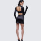 Pam Black Mini Dress & Gloves