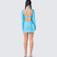 Pam Blue Mini Dress & Gloves